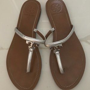 Tory Burch Silver Sandals